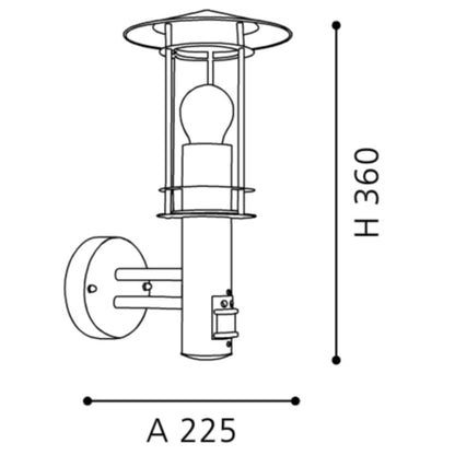 Eglo Lisio Aplica cu senzor 1x60W, inox