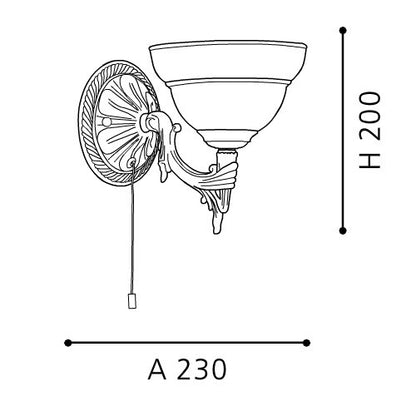 Eglo Marbella Aplica 1x40W, bej/bronz