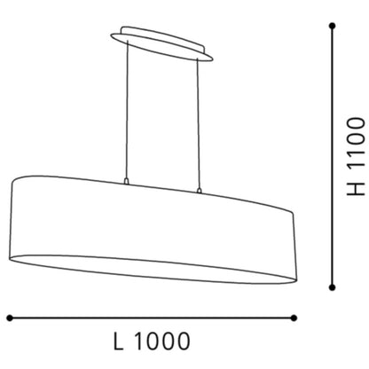 Eglo Maserlo Lustra 2x60W, L100 cm, bej