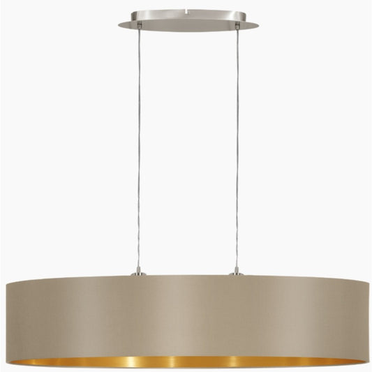 Eglo Maserlo Lustra 2x60W, L100 cm, bej