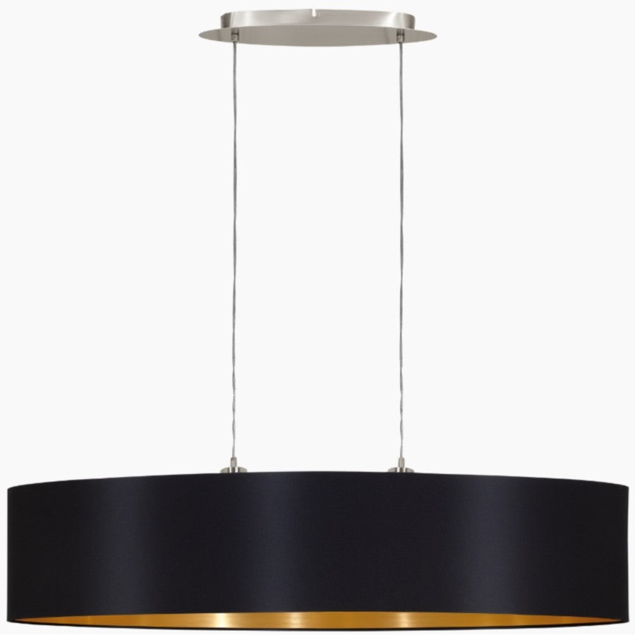 Eglo Maserlo Lustra 2x60W, L100 cm, negru