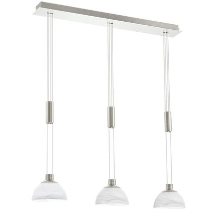Eglo Montefio Lustra 3X6W, L86 cm, alb