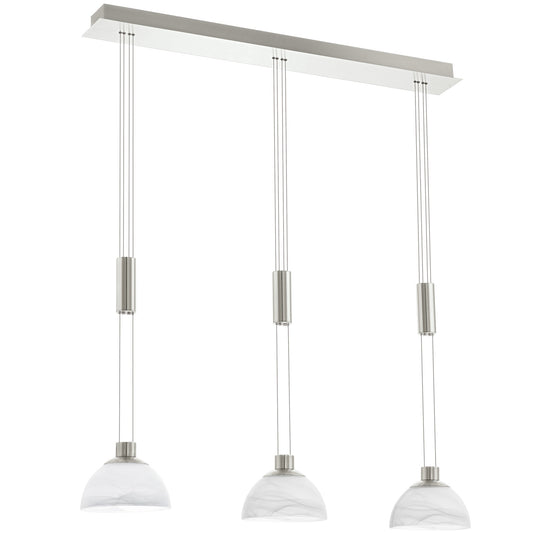 Eglo Montefio Lustra 3X6W, L86 cm, alb