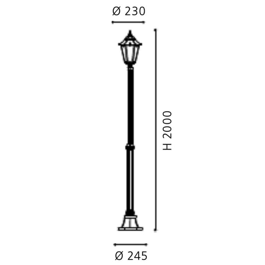 Eglo Navedo Stalp inalt 1x60W, negru