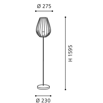 Eglo Newtown Lampadar 1x60W, negru