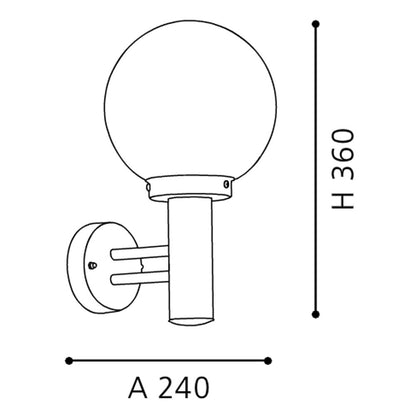 Eglo Nisia Aplica 1x60W, inox