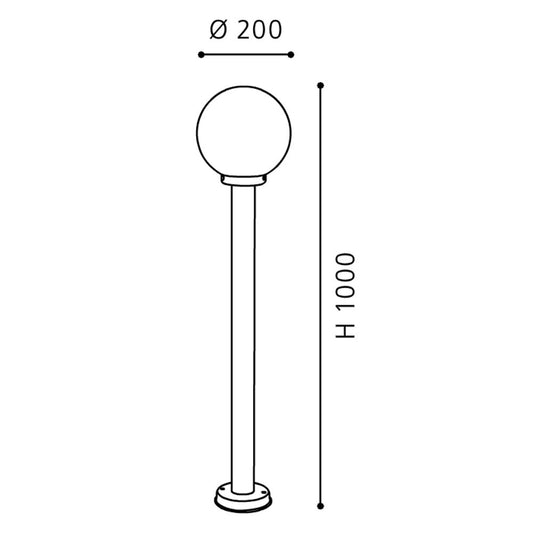Eglo Nisia Stalp mediu 1x60W, inox