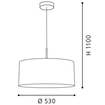 Eglo Pasteri Pendul 1x60W, ø530 mm, alb