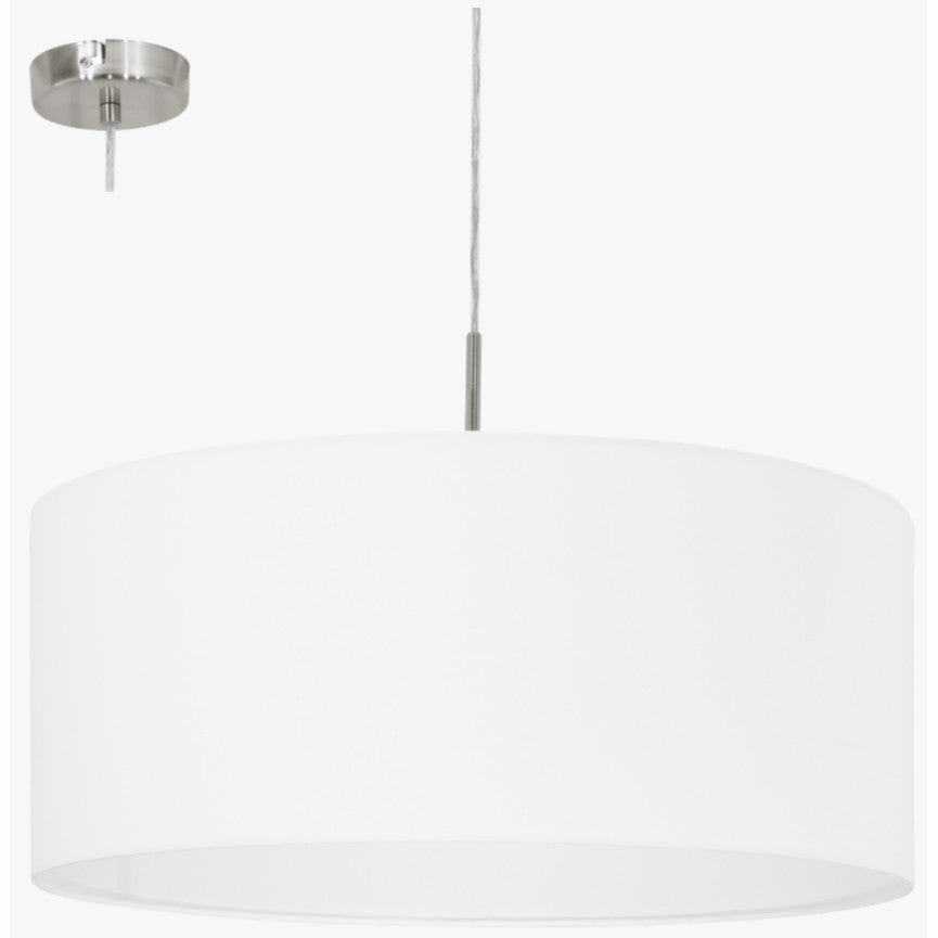 Eglo Pasteri Pendul 1x60W, H110 cm, alb