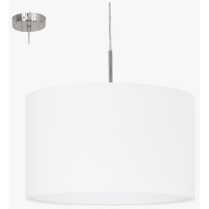 Eglo Pasteri Pendul 1x60W, ø380, alb