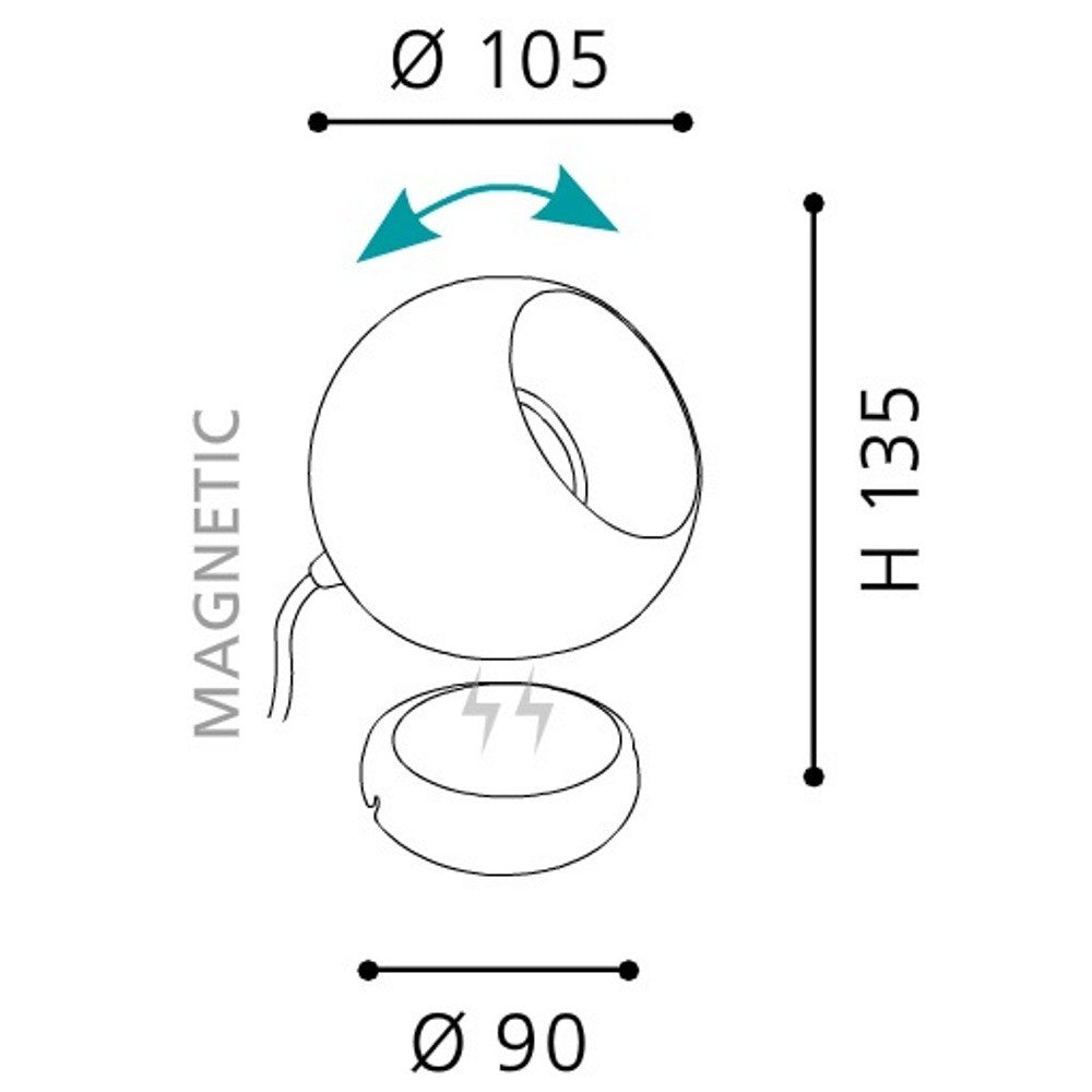 Eglo Petto 1 Veioza 1x3.3W, alb