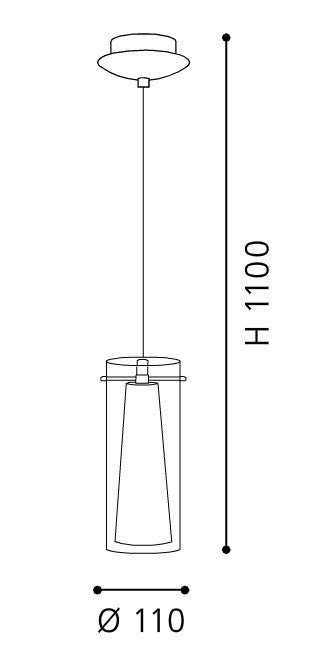 Eglo Pinto Nero Pendul 1x60W, negru