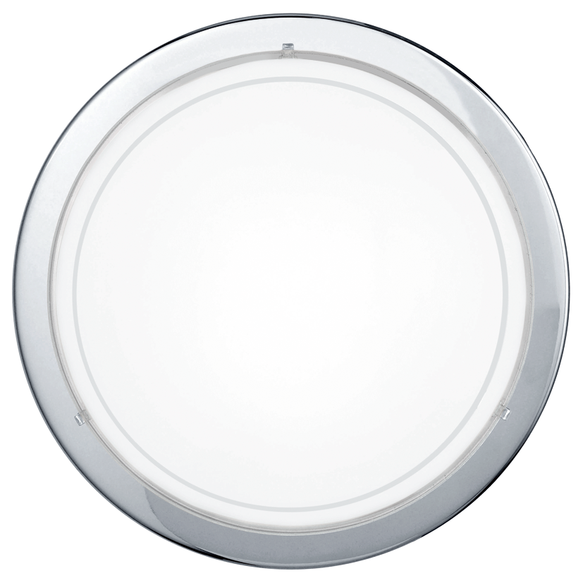 Eglo Planet 1 Plafoniera 1x60W, Ø29 cm, alb/crom