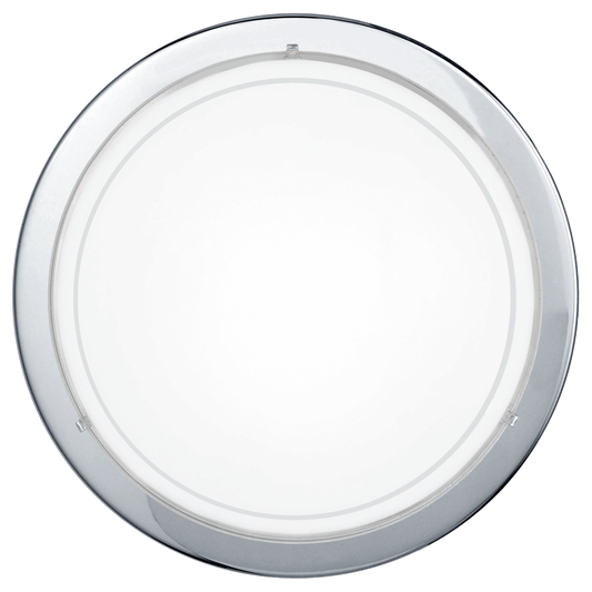 Eglo Planet 1 Plafoniera 1x60W, Ø29 cm, alb/crom