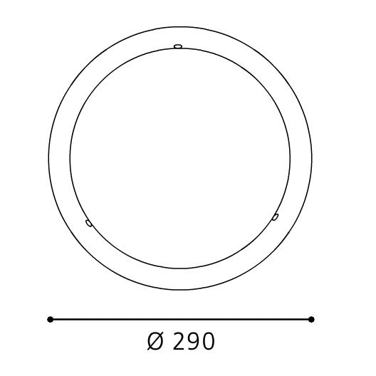 Eglo Planet 1 Plafoniera 1x60W, Ø29 cm, alb/negru