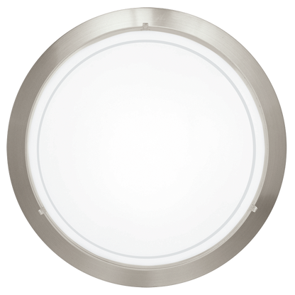 Eglo Planet Plafoniera 1x60W, Ø29 cm, alb/nichel