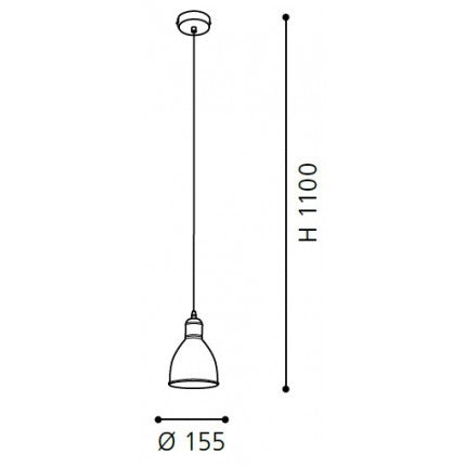Eglo Priddy 1 Pendul 1x60W, cupru