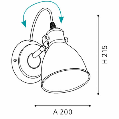 Eglo Priddy Aplica 1x40W, negru