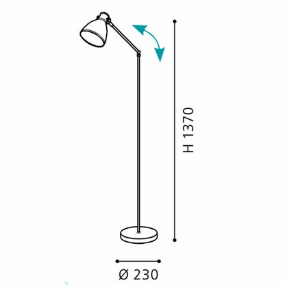 Eglo Priddy Lampadar 1x40W, negru