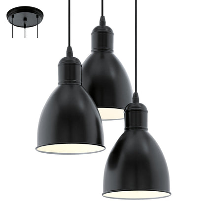 Eglo Priddy Lustra 3x60W, negru