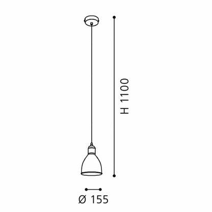 Eglo Priddy Pendul 1x60W, negru
