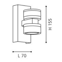 Eglo Romendo Aplica 2x4.5W, 7xH15 cm, alb/crom