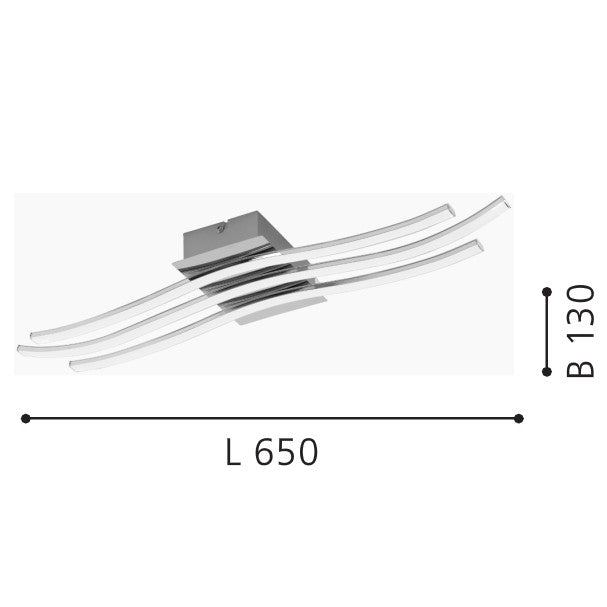 Eglo Roncade Plafoniera 1x26W, crom
