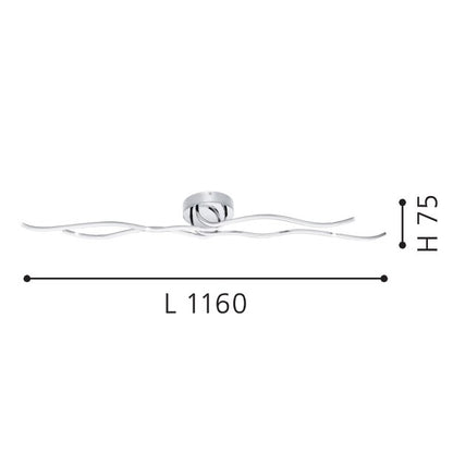 Eglo Roncade Aplica 1x40W, crom