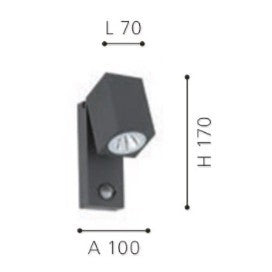 Eglo Sakeda Aplica cu senzor LED 1x5W, antracit