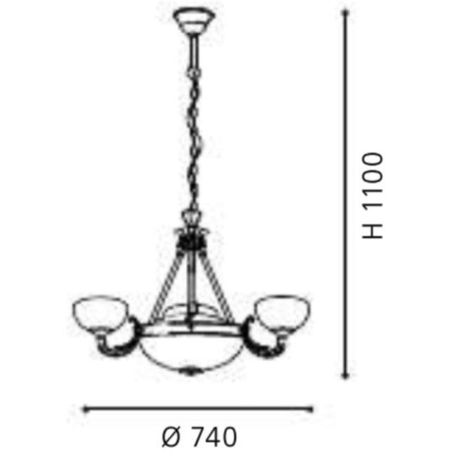 Eglo Savoy Lustra 3x40W, alb/bronz
