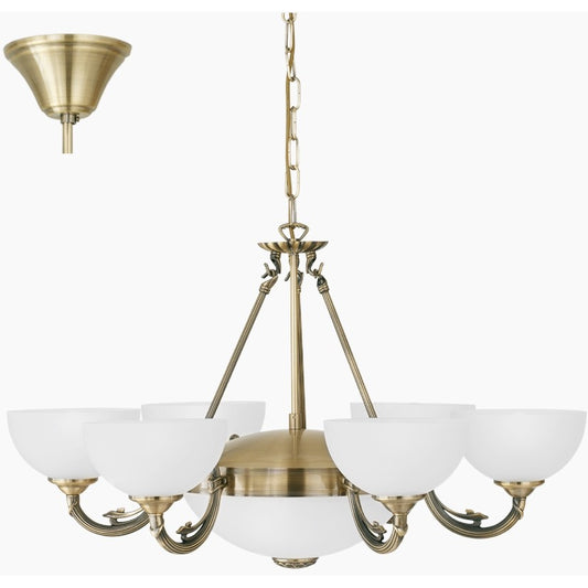 Eglo Savoy Lustra 6x40W, alb/bronz