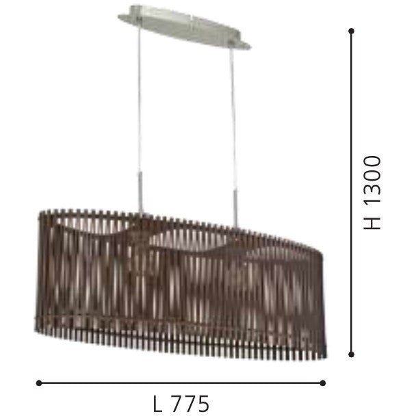 Eglo Sendero Lustra 2x60W, maro