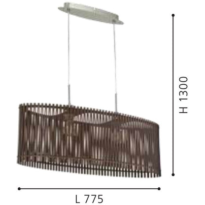 Eglo Sendero Lustra 2x60W, maro
