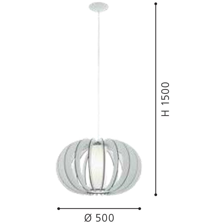 Eglo Stellato 2 Pendul 1x60W, Ø50 mm, alb