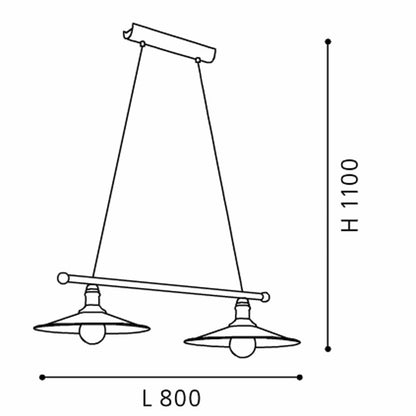Eglo Stockbury Lustra 2x60W, maro