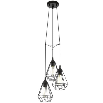 Eglo Tarbes Lustra 3x60W, Ø31xH110 cm, negru