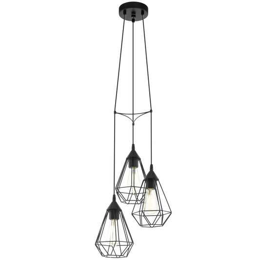 Eglo Tarbes Lustra 3x60W, Ø31xH110 cm, negru