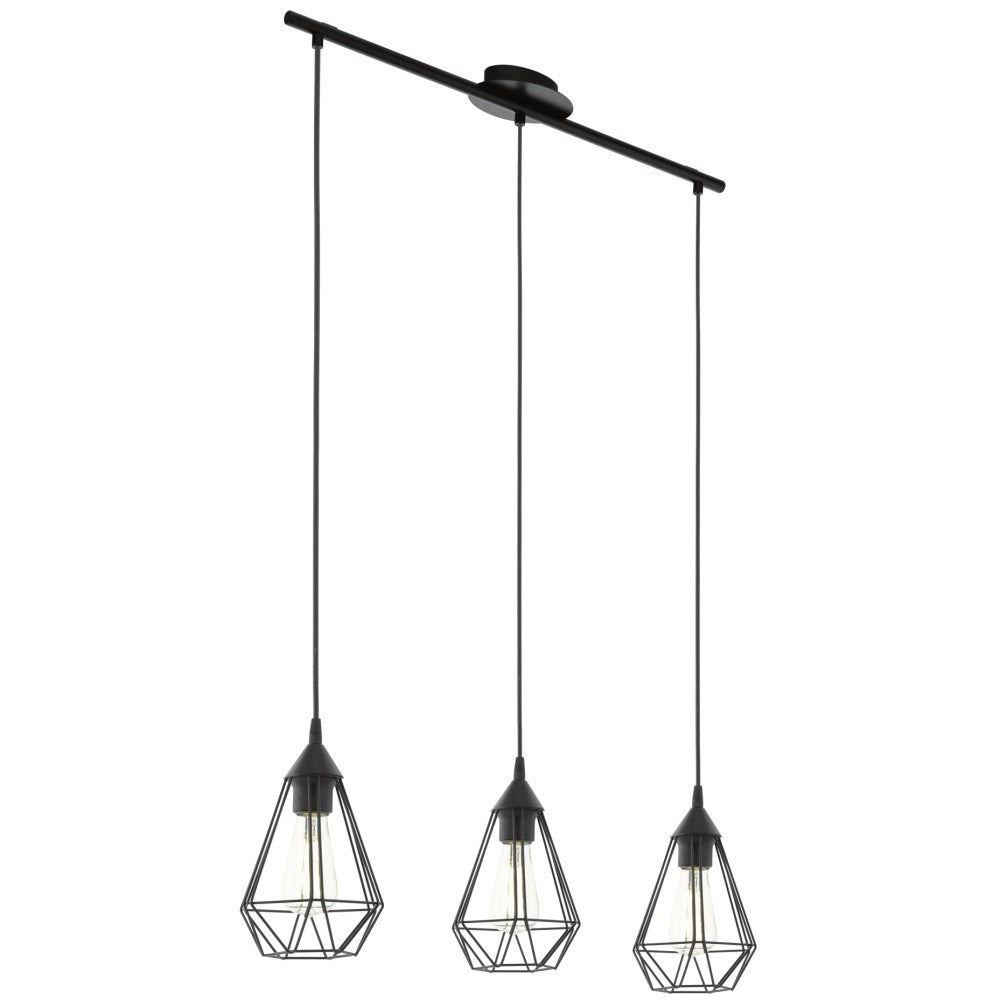 Eglo Tarbes Lustra 3x60W, 79xH110 cm, negru