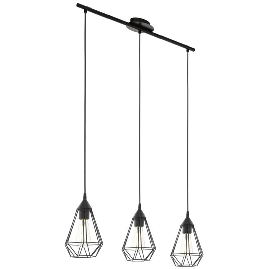 Eglo Tarbes Lustra 3x60W, 79xH110 cm, negru