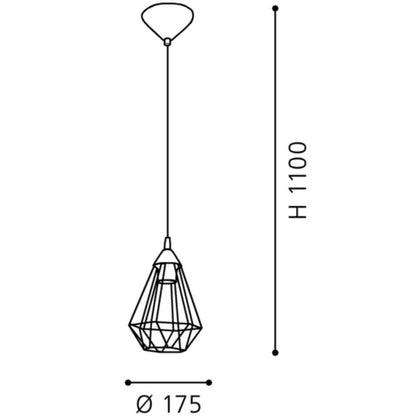Eglo Tarbes Pendul 1x60W, cupru