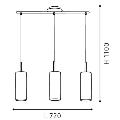 Eglo Troy 3 Lustra 3x60W, alb