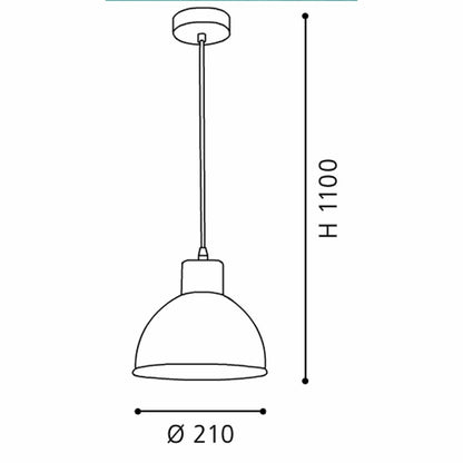 Eglo Truro Pendul 1x60W, cupru