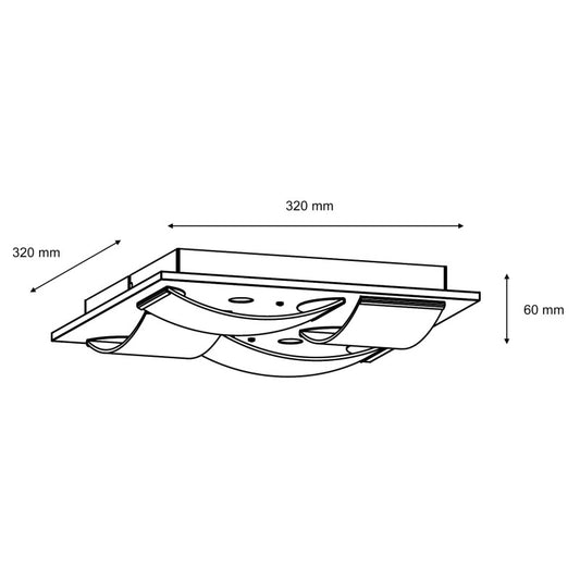 Eglo Wasao 1 Plafoniera 4x5.4W, crom