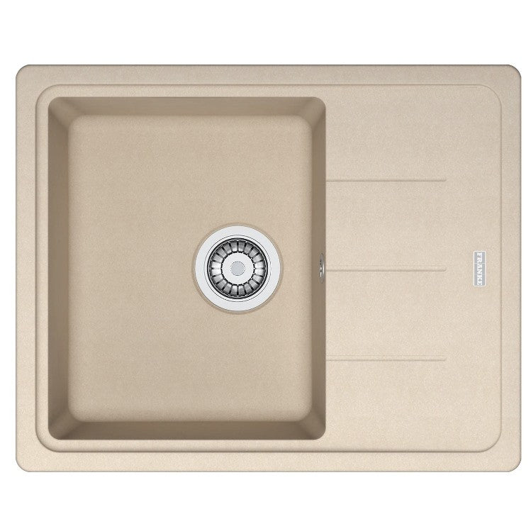 Franke Basis BFG 611-62 Set chiuveta bucatarie granit 62x50 cm cu baterie monocomanda Pola si dispenser sapun lichid, bej (avena)
