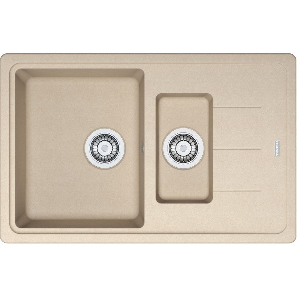 Franke Basis BFG 651-78 Set chiuveta bucatarie granit 78x50 cm cu baterie monocomanda Pola, bej (avena)