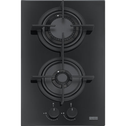 Franke Crystal Black Plita cu gaz FHCR 302 HE C, 31x51 cm, 2 arzatoare