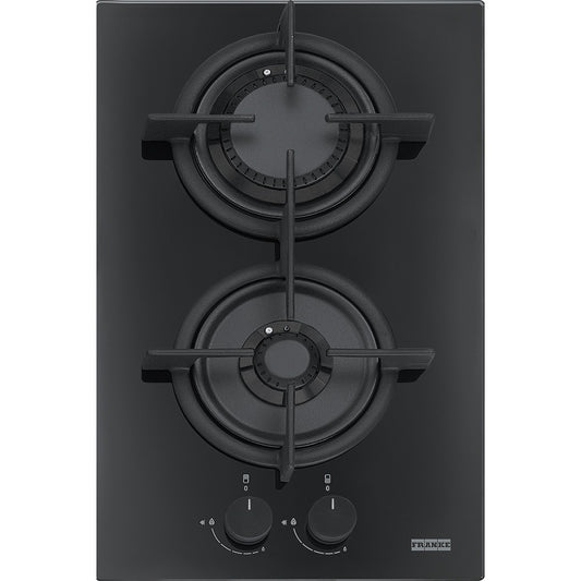 Franke Crystal Black Plita cu gaz FHCR 302 HE C, 31x51 cm, 2 arzatoare