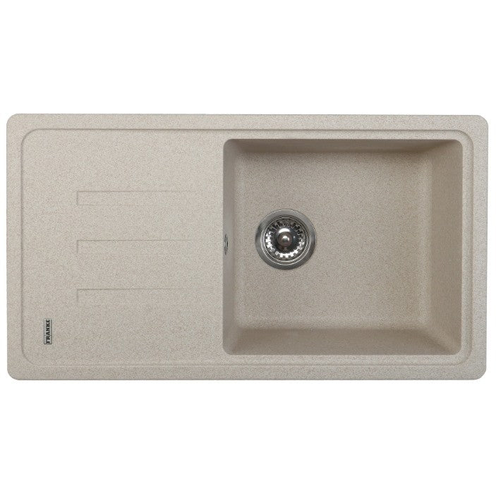 Franke Malta BSG 611-78 Set chiuveta bucatarie granit 78x44 cm cu baterie monocomanda Pola, bej (avena)