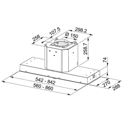 Franke Mythos Built-In Hota incorporabila FMY 908 BI BK, 90 cm, negru