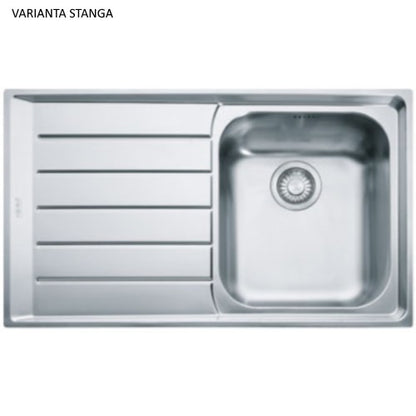 Franke Neptune NEX 611 Chiuveta bucatarie inox 86x51 cm, finisaj lucios
